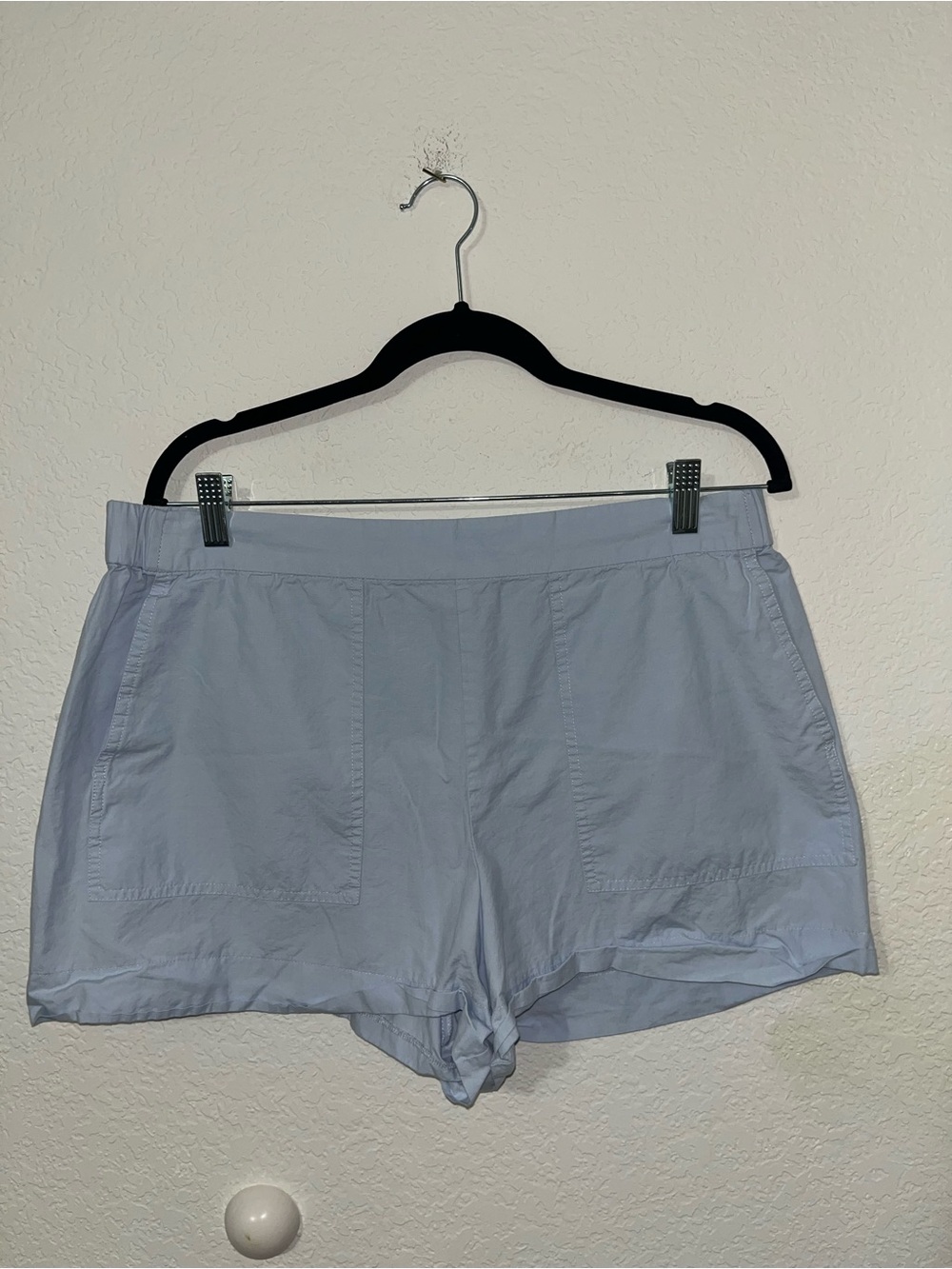 M. M. Lafleur baby blue cotton pull-on shorts